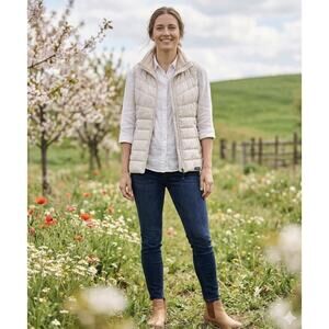 Be Boundless Vest Women Size Large Puffer Quilted Lightweight Full Zip